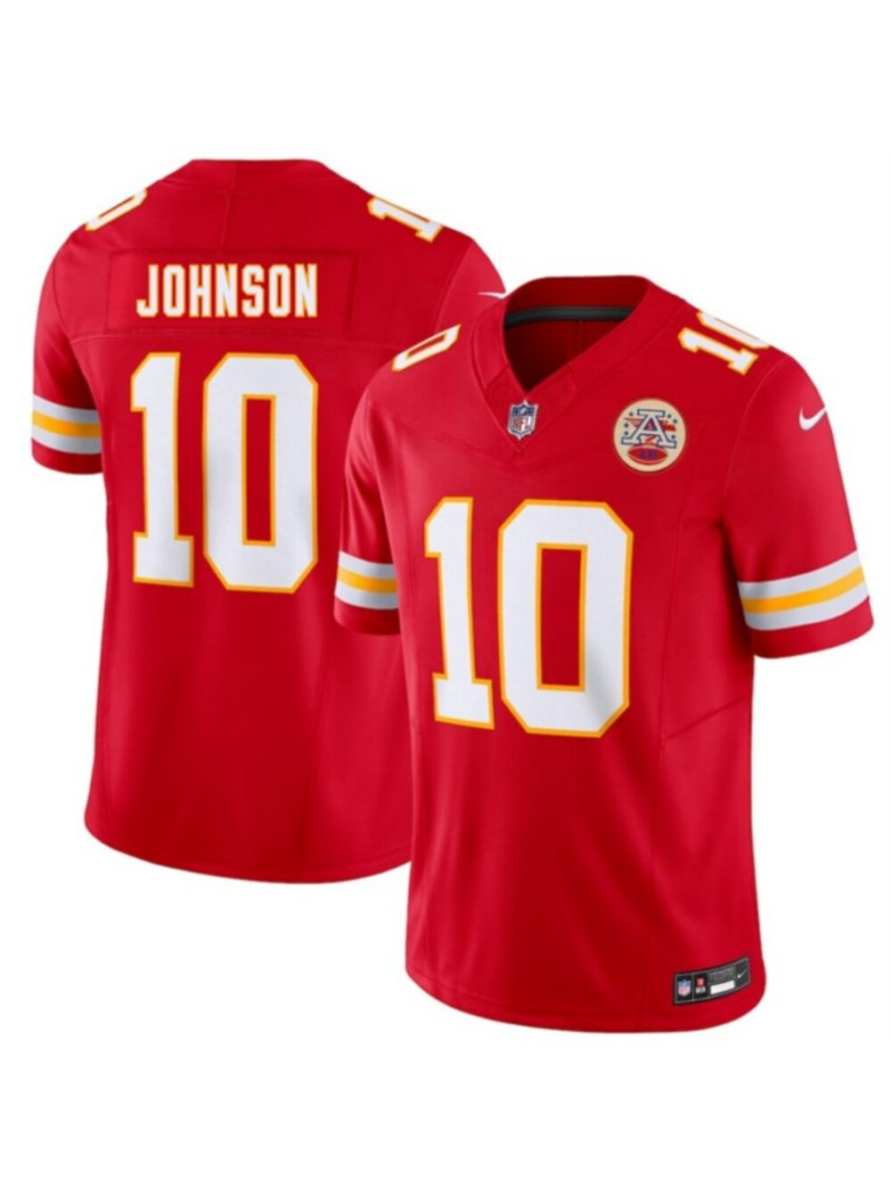 Emmett Johnson Red Vapor Stitched Jersey